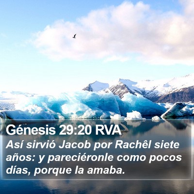 Génesis 29:20 RVA Bible Verse Image