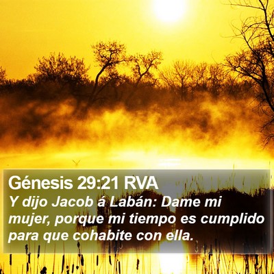 Génesis 29:21 RVA Bible Verse Image