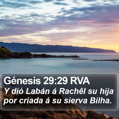 Génesis 29:29 RVA Bible Verse Image