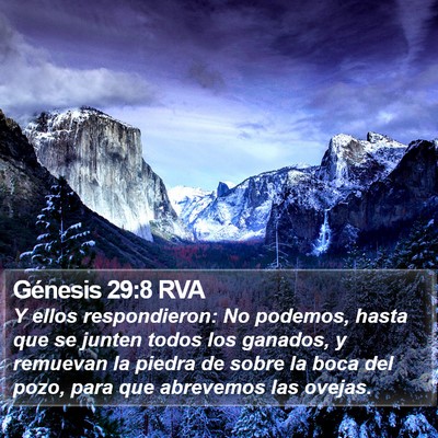 Génesis 29:8 RVA Bible Verse Image