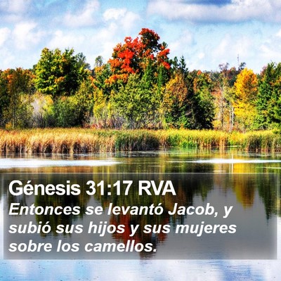 Génesis 31:17 RVA Bible Verse Image