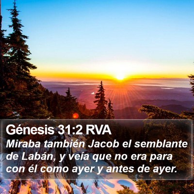 Génesis 31:2 RVA Bible Verse Image