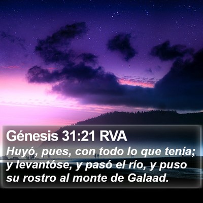 Génesis 31:21 RVA Bible Verse Image