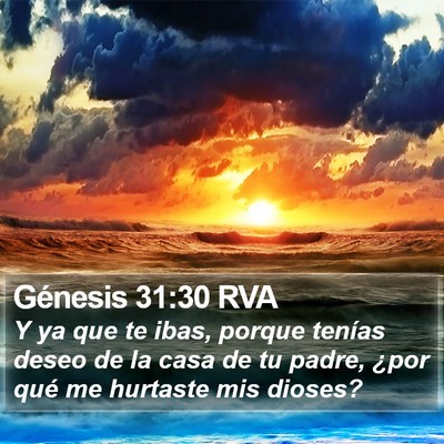 Génesis 31:30 RVA Bible Verse Image