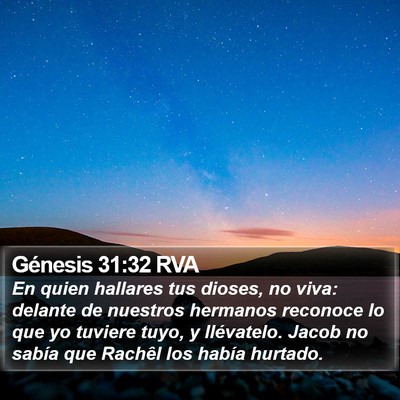 Génesis 31:32 RVA Bible Verse Image