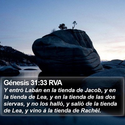 Génesis 31:33 RVA Bible Verse Image