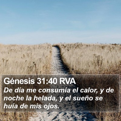 Génesis 31:40 RVA Bible Verse Image