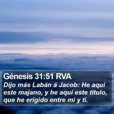Génesis 31:51 RVA Bible Verse Image