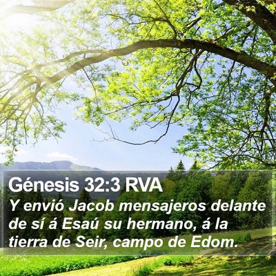 Génesis 32:3 RVA Bible Verse Image