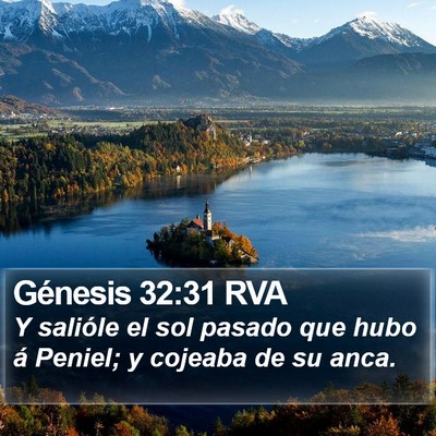 Génesis 32:31 RVA Bible Verse Image