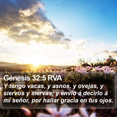Génesis 32:5 RVA Bible Verse Image