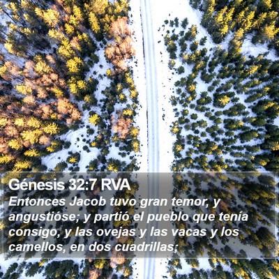 Génesis 32:7 RVA Bible Verse Image