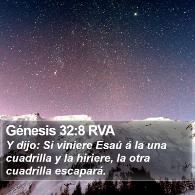 Génesis 32:8 RVA Bible Verse Image
