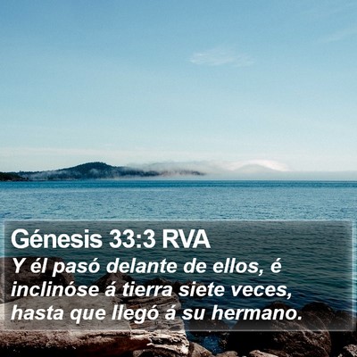 Génesis 33:3 RVA Bible Verse Image