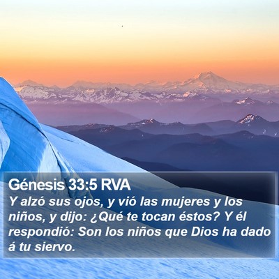 Génesis 33:5 RVA Bible Verse Image