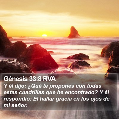 Génesis 33:8 RVA Bible Verse Image