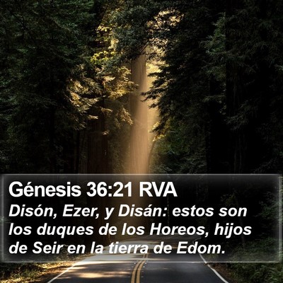 Génesis 36:21 RVA Bible Verse Image