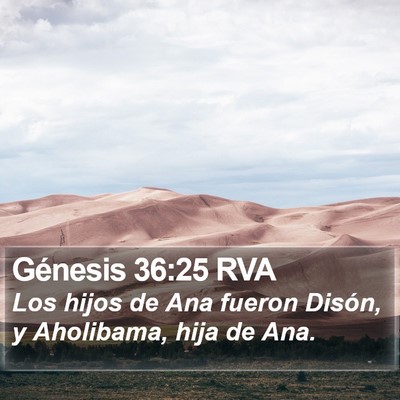 Génesis 36:25 RVA Bible Verse Image