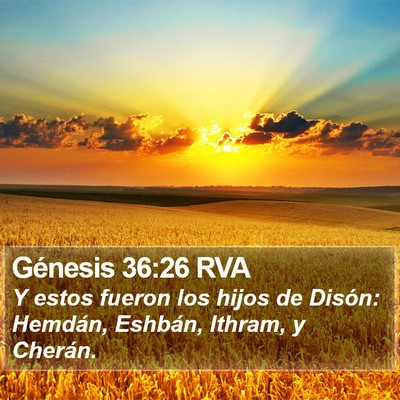 Génesis 36:26 RVA Bible Verse Image