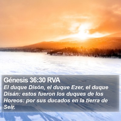 Génesis 36:30 RVA Bible Verse Image