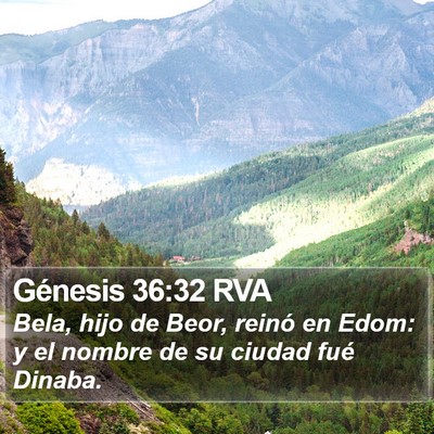 Génesis 36:32 RVA Bible Verse Image