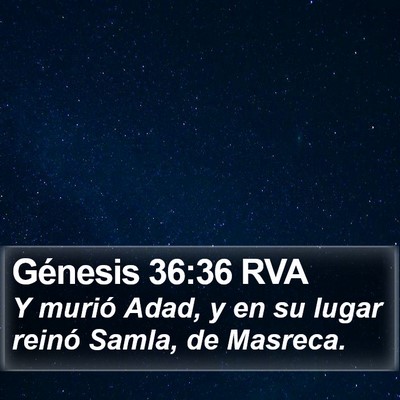 Génesis 36:36 RVA Bible Verse Image