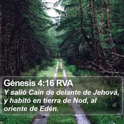 Génesis 4:16 RVA Bible Verse Image
