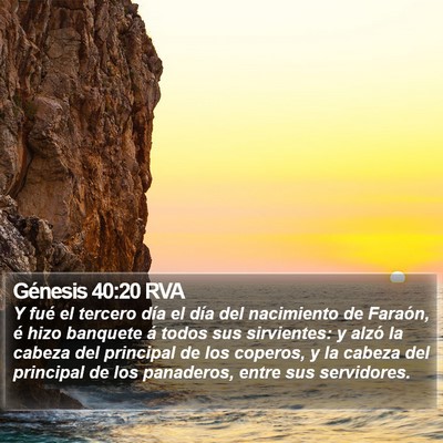 Génesis 40:20 RVA Bible Verse Image