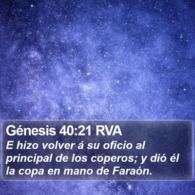 Génesis 40:21 RVA Bible Verse Image