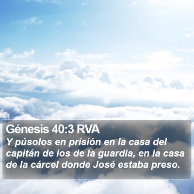 Génesis 40:3 RVA Bible Verse Image
