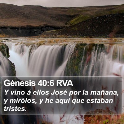 Génesis 40:6 RVA Bible Verse Image