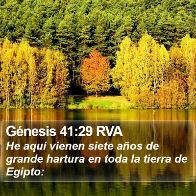 Génesis 41:29 RVA Bible Verse Image