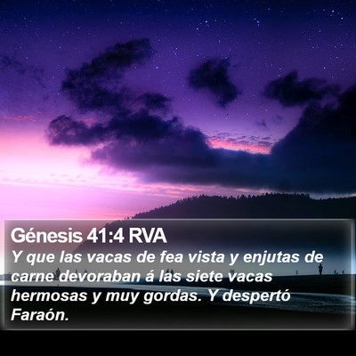 Génesis 41:4 RVA Bible Verse Image