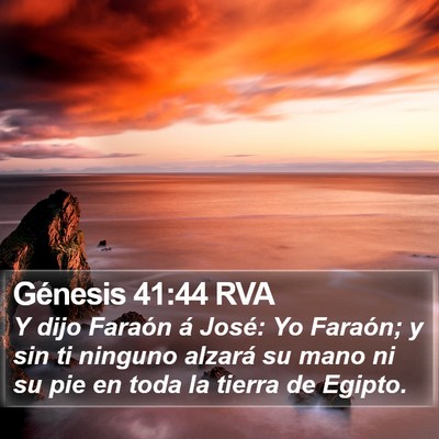 Génesis 41:44 RVA Bible Verse Image
