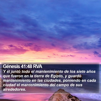 Génesis 41:48 RVA Bible Verse Image