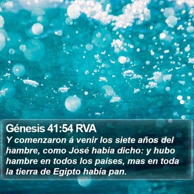 Génesis 41:54 RVA Bible Verse Image
