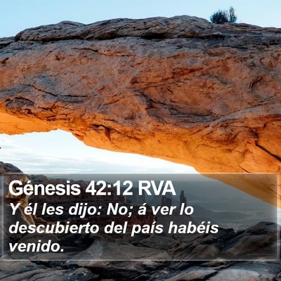 Génesis 42:12 RVA Bible Verse Image