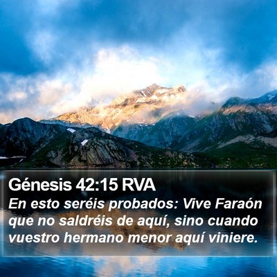 Génesis 42:15 RVA Bible Verse Image