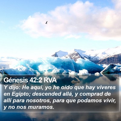 Génesis 42:2 RVA Bible Verse Image