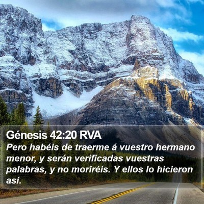 Génesis 42:20 RVA Bible Verse Image