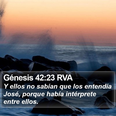 Génesis 42:23 RVA Bible Verse Image