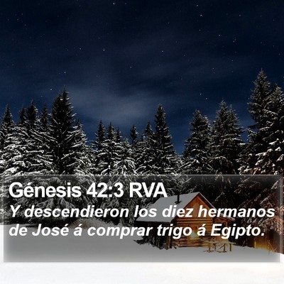 Génesis 42:3 RVA Bible Verse Image