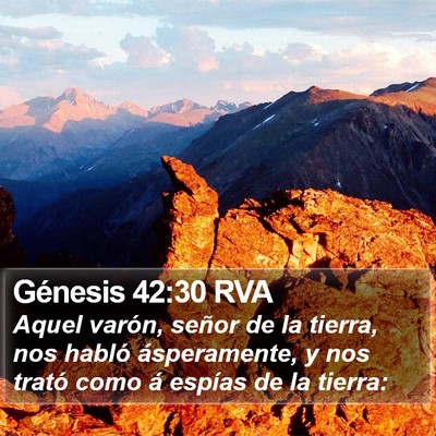 Génesis 42:30 RVA Bible Verse Image