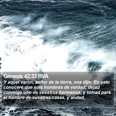 Génesis 42:33 RVA Bible Verse Image