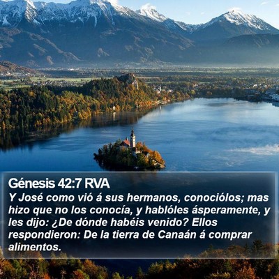 Génesis 42:7 RVA Bible Verse Image