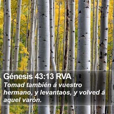 Génesis 43:13 RVA Bible Verse Image