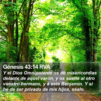 Génesis 43:14 RVA Bible Verse Image