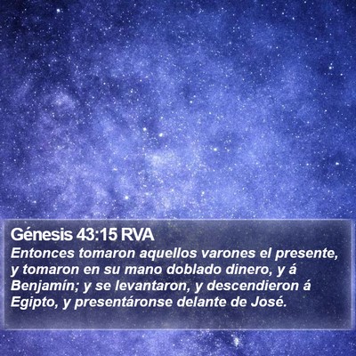 Génesis 43:15 RVA Bible Verse Image