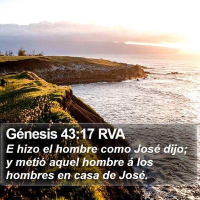 Génesis 43:17 RVA Bible Verse Image