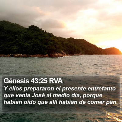 Génesis 43:25 RVA Bible Verse Image
